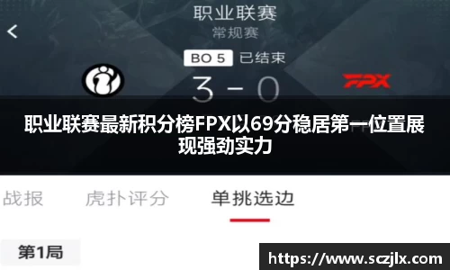 职业联赛最新积分榜FPX以69分稳居第一位置展现强劲实力